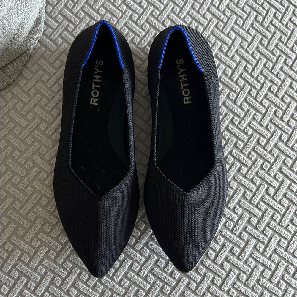 Rothy's Black Pointed Toe Flats